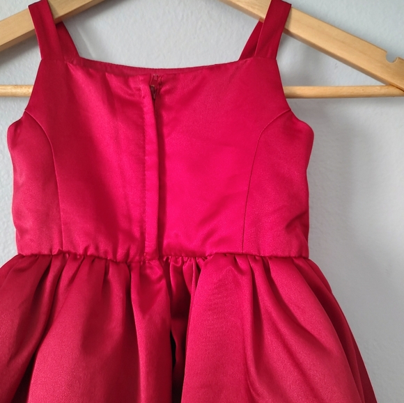 Party Girl Dress David's Bridal princess size 2T Color Burgundy Red Zipper Back - Picture 8 of 9